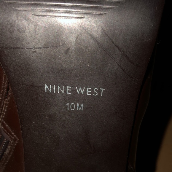 Nine West size 10 Chocolate Brown Patent  leather platform booties - Picture 6 of 11